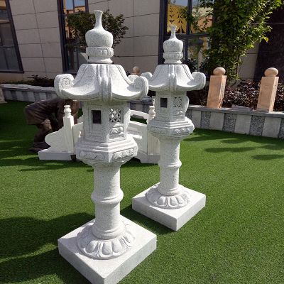 仿古大理石中式石燈庭院戶(hù)外花園草坪燈落地擺件