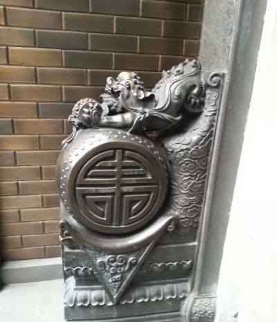 景區別墅鎮宅仿古門(mén)墩銅雕