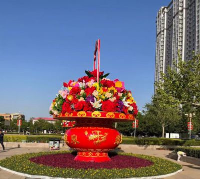 市政廣場(chǎng)大花籃裝飾景觀(guān)雕塑