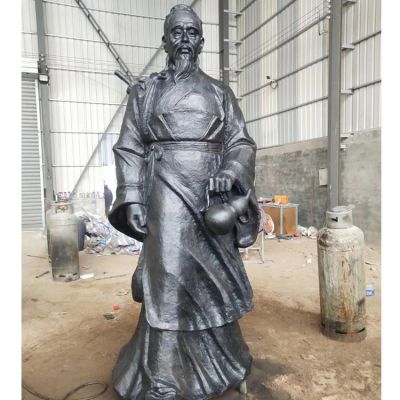 戶(hù)外園林玻璃鋼仿銅古代名人景觀(guān)