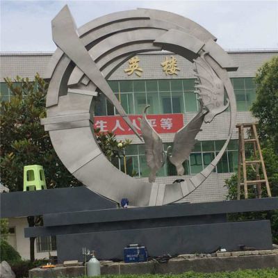 大型不銹鋼圓環(huán)蝴蝶校園景觀(guān)雕塑