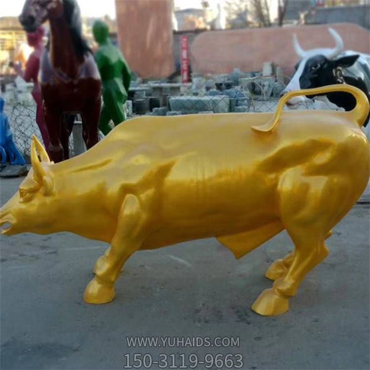 城市廣場(chǎng)大型戶(hù)外華爾街牛雕塑