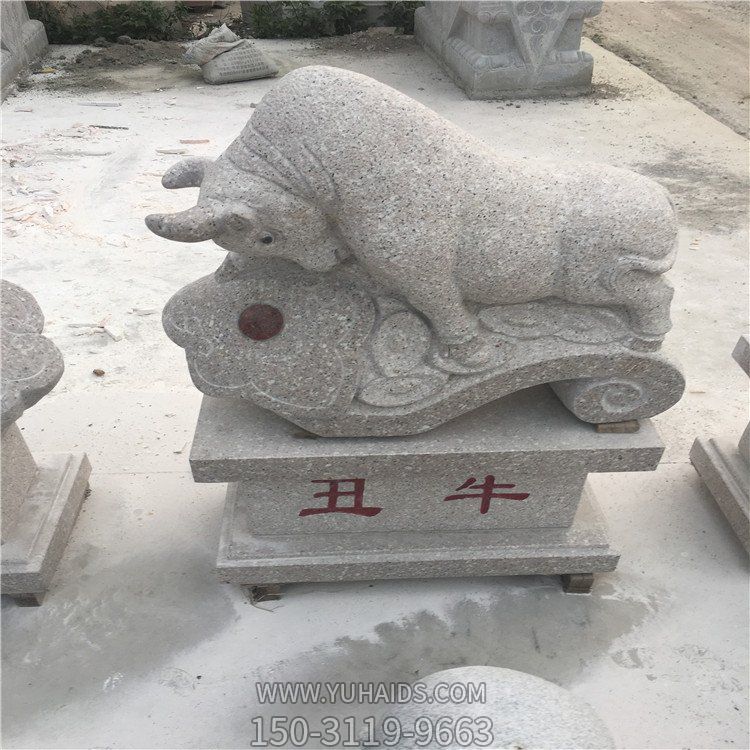 大理石石雕十二生肖牛公園戶(hù)外擺件雕塑