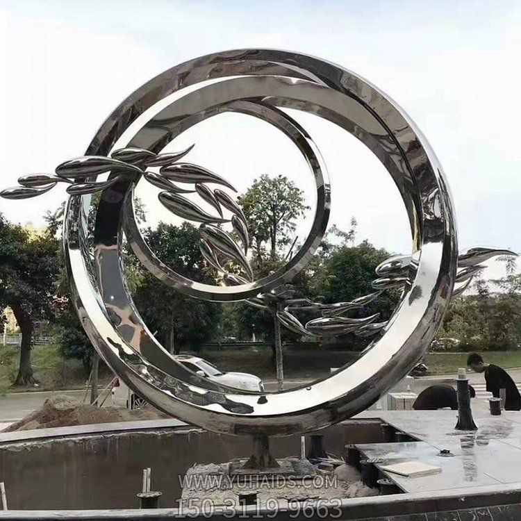 不銹鋼雕塑定制 大型景觀(guān)園林景觀(guān)雕塑