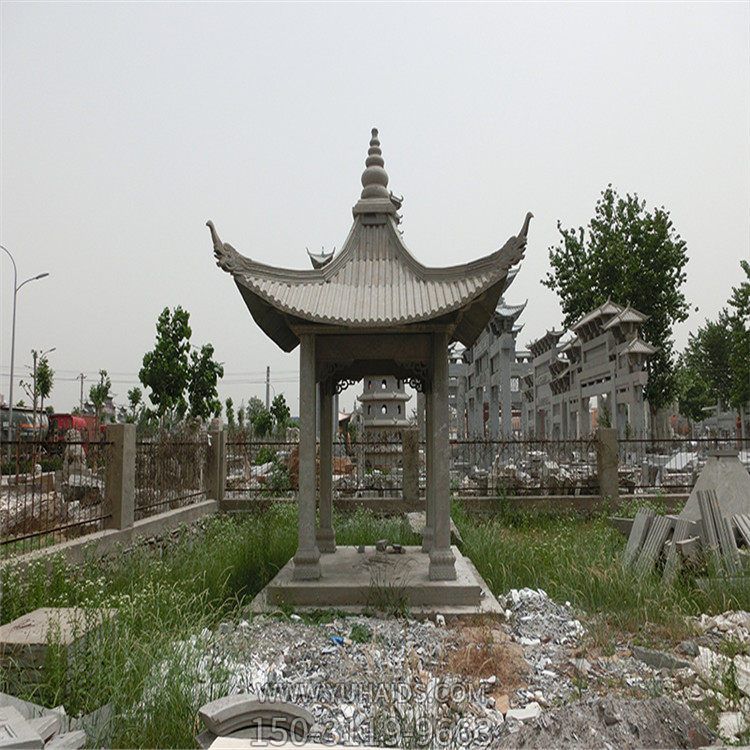 戶(hù)外公園大理石石雕涼亭雕塑