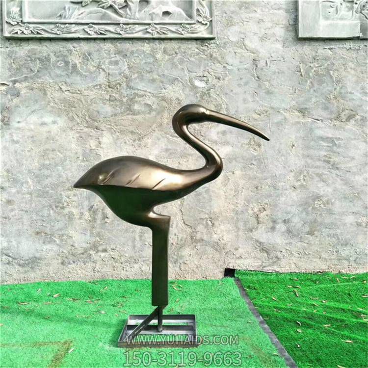 公園抽象動(dòng)物景觀(guān) 仙鶴擺件雕塑