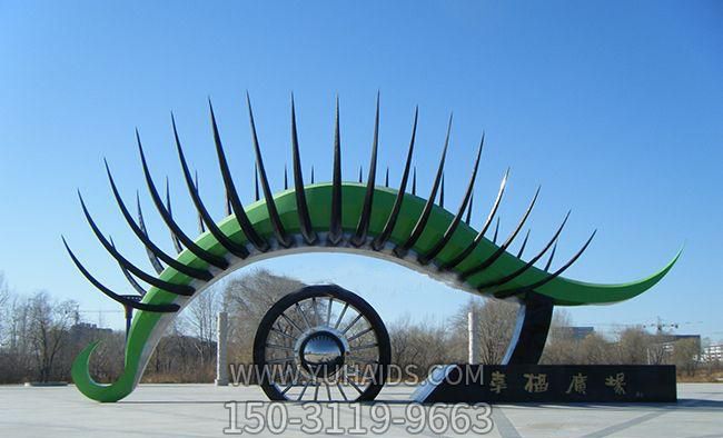 戶(hù)外創(chuàng )意長(cháng)睫毛玻璃鋼眼睛雕塑