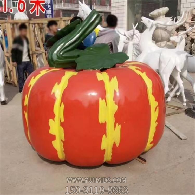花園庭院農場(chǎng)裝飾玻璃鋼仿真蔬菜南瓜擺件雕塑