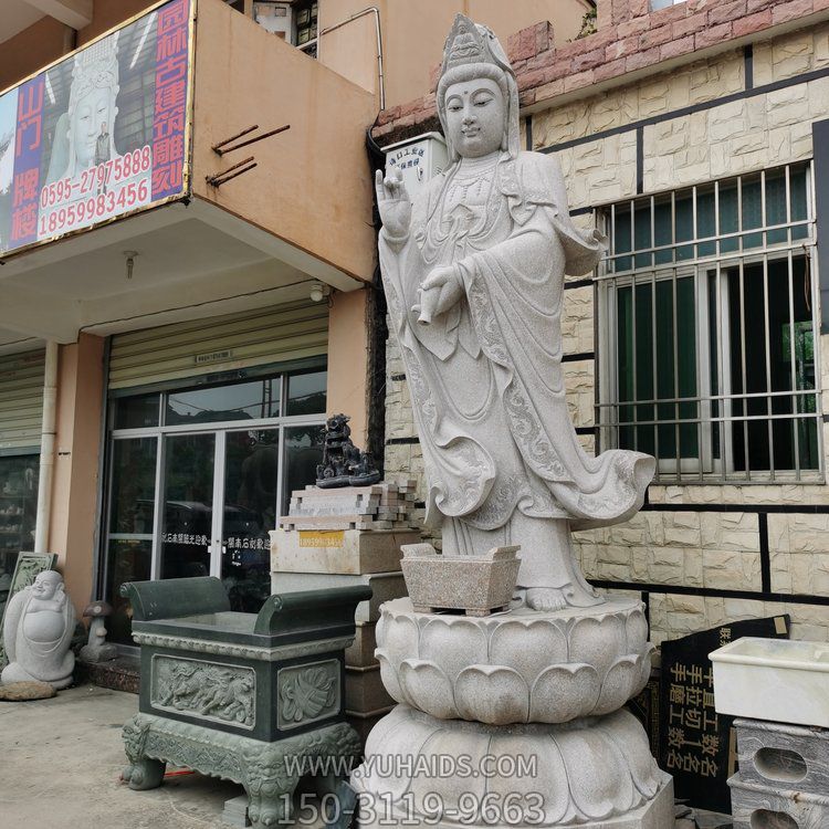 景點(diǎn)廣場(chǎng)擺放大理石浮雕觀(guān)音佛像雕塑