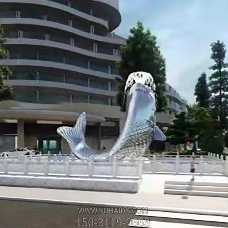 廣場(chǎng)戶(hù)外水景景觀(guān)擺件鯉魚(yú)雕塑