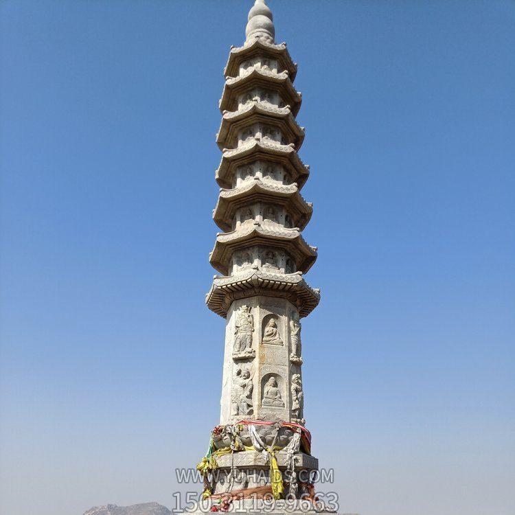 景區景點(diǎn)大理石石雕大型佛塔雕塑