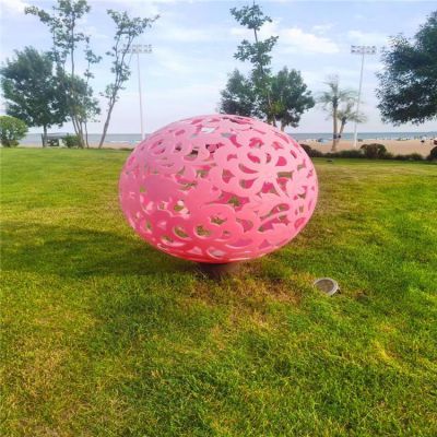 不銹鋼抽象鏤空小區公園城市景觀(guān)雕塑