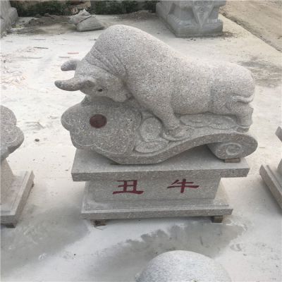 大理石石雕十二生肖牛公園戶(hù)外擺件