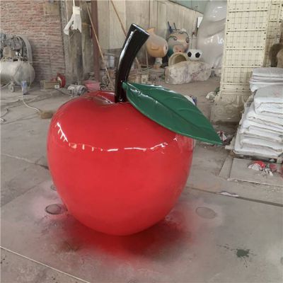 玻璃鋼彩繪噴漆仿真蘋(píng)果兒童游樂(lè )園景觀(guān)擺件