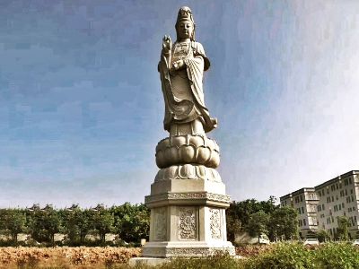 戶(hù)外景區大理石石雕觀(guān)音菩薩雕塑