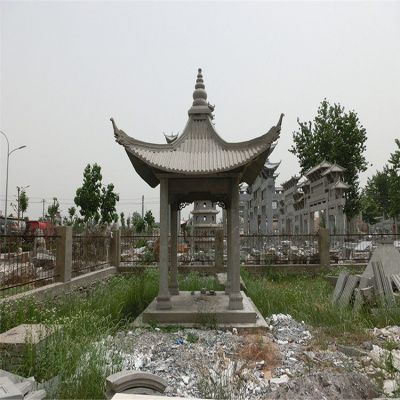 戶(hù)外公園大理石石雕涼亭雕塑