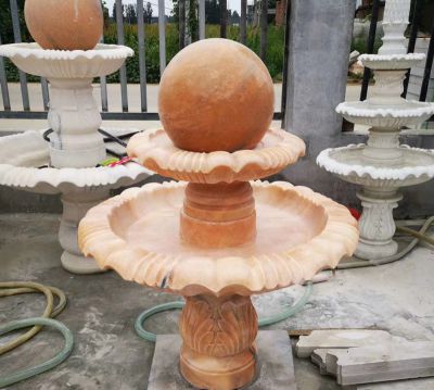室內庭院擺放循環(huán)風(fēng)水球石雕