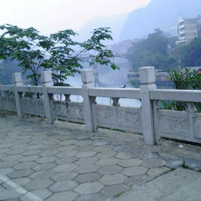 景區戶(hù)外河道大理石石雕欄桿欄板雕塑