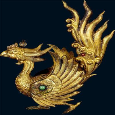 銅雕家居供奉景觀(guān)鳳凰雕塑