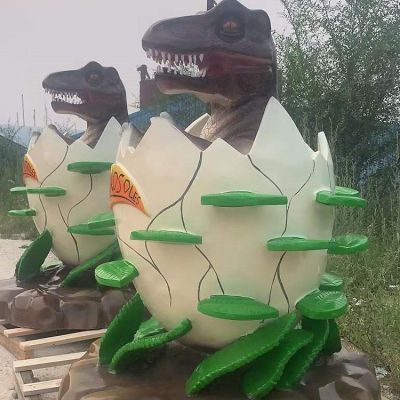 玻璃鋼恐龍蛋雕塑游樂(lè )園景觀(guān)擺件