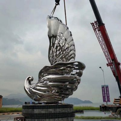 海邊創(chuàng  )意不銹鋼鏤空戶(hù)外景觀(guān)擺件