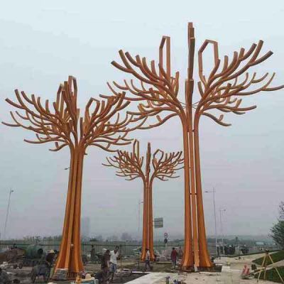 戶(hù)外園林不銹鋼抽象景觀(guān)植物樹(shù)雕塑