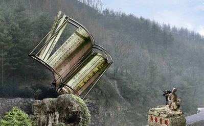 園林景觀(guān)創(chuàng  )意不銹鋼抽象書(shū)簡(jiǎn)雕塑