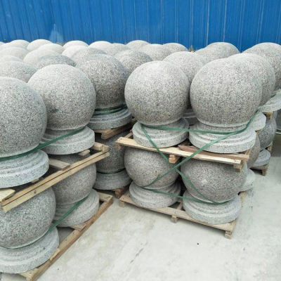 花缸巖雕刻圓形廣場(chǎng)小區門(mén)前車(chē)阻石墩