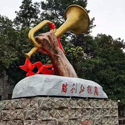 勝利的號角，革命軍事主題銅雕景觀(guān)