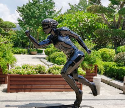 戶(hù)外抽象人物運動(dòng)員雕塑大型園林景觀(guān)校園體育館瑜伽館裝飾擺件_794