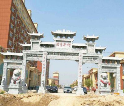 新社區建設仿古五門(mén)樓牌坊