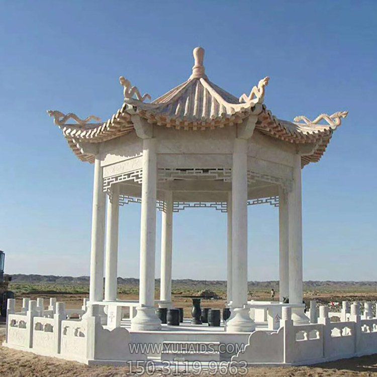 大理石石雕園林大型戶(hù)外涼亭雕塑