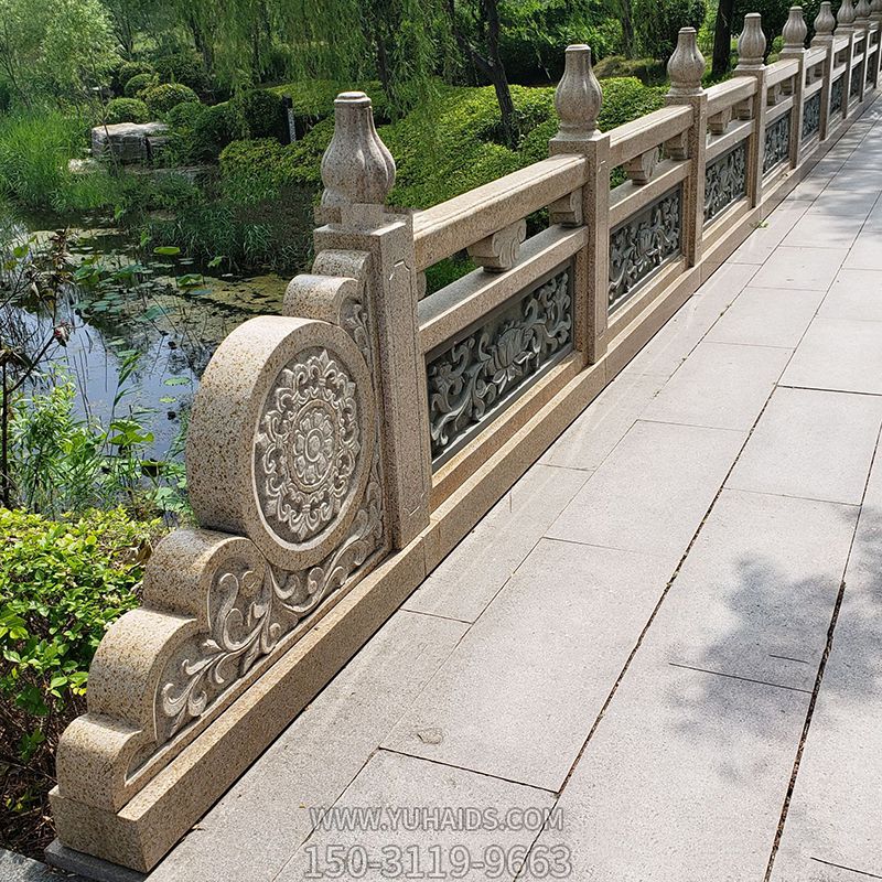 公園景觀(guān)花崗巖鏤空橋欄桿裝飾擺件雕塑