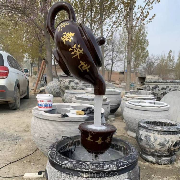 青石仿古養魚(yú)池荷花戶(hù)外庭院室內擺件雕塑