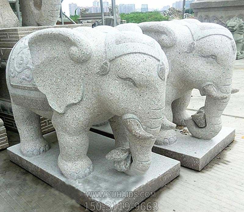戶(hù)外景區創(chuàng )意砂石石雕大象雕塑