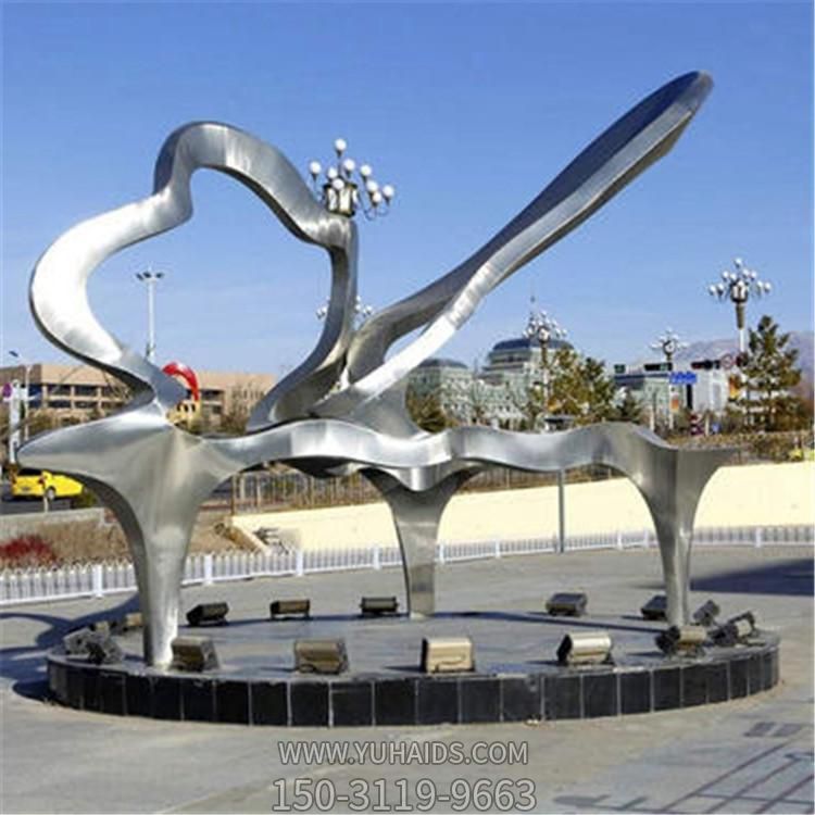 不銹鋼拉絲抽象鋼琴造型雕塑廣場(chǎng)景觀(guān)擺件