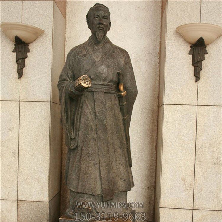 古代名人玻璃鋼仿銅園林景觀(guān)擺件雕塑