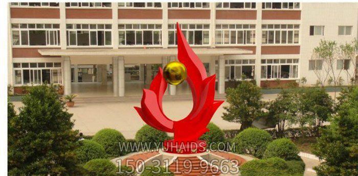 校園創(chuàng )意玻璃鋼彩繪和諧雕塑