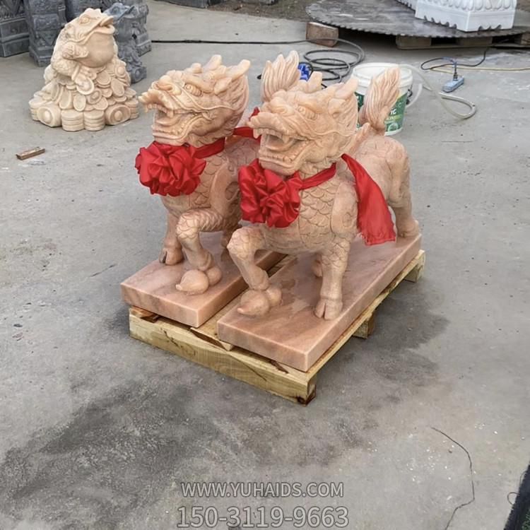 企業(yè)工廠(chǎng)晚霞紅鎮宅招財麒麟雕塑