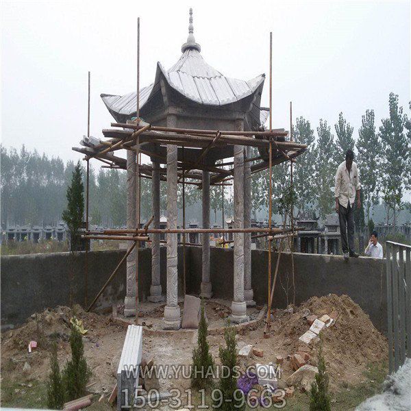 仿古石雕涼亭戶(hù)外大理石小區公園擺件雕塑