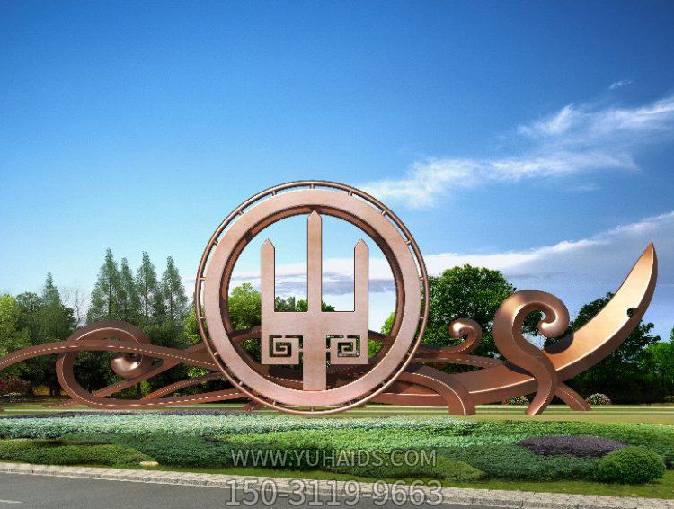 戶(hù)外園林廣場(chǎng)大型不銹鋼景觀(guān)雕塑擺件