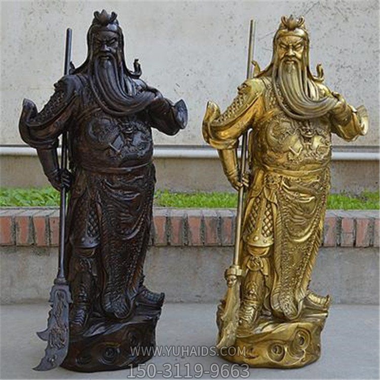 立式銅雕拿刀的關(guān)公關(guān)二爺雕塑