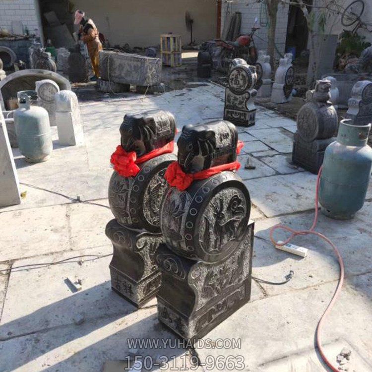 青石石雕景觀(guān)抱鼓石雕塑