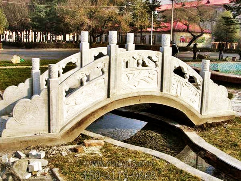 花園廣場(chǎng)微景觀(guān)小石拱橋漢白玉欄桿裝飾擺件雕塑