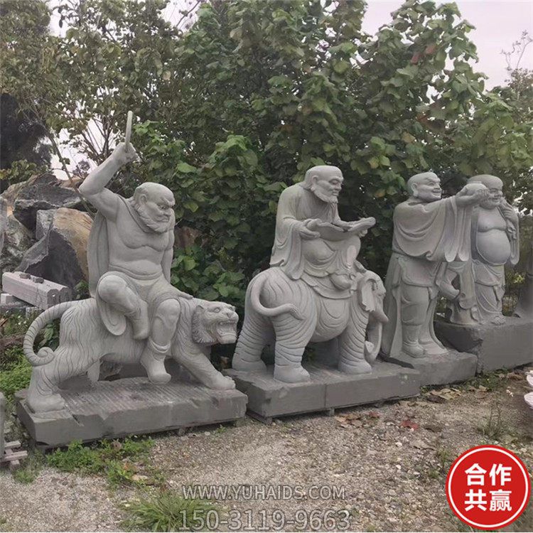 戶(hù)外景區大理石花崗石石雕十八羅漢雕塑