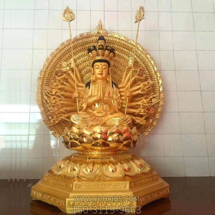 室內創(chuàng  )意鑄銅千手觀(guān)音雕塑
