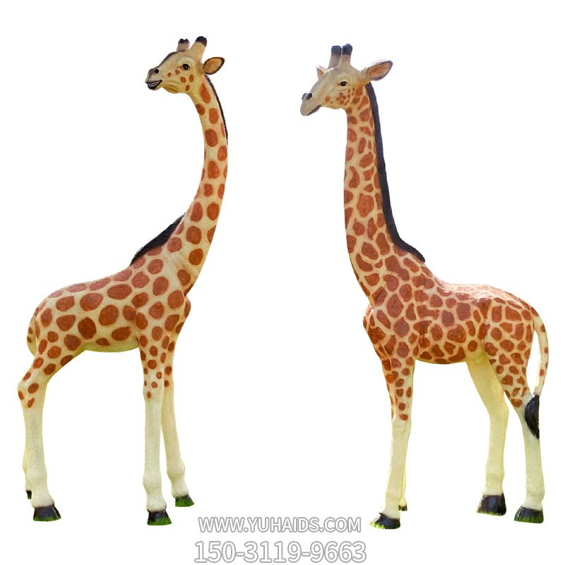 戶(hù)外草坪大型景觀(guān)仿真動(dòng)物長(cháng)頸鹿雕塑