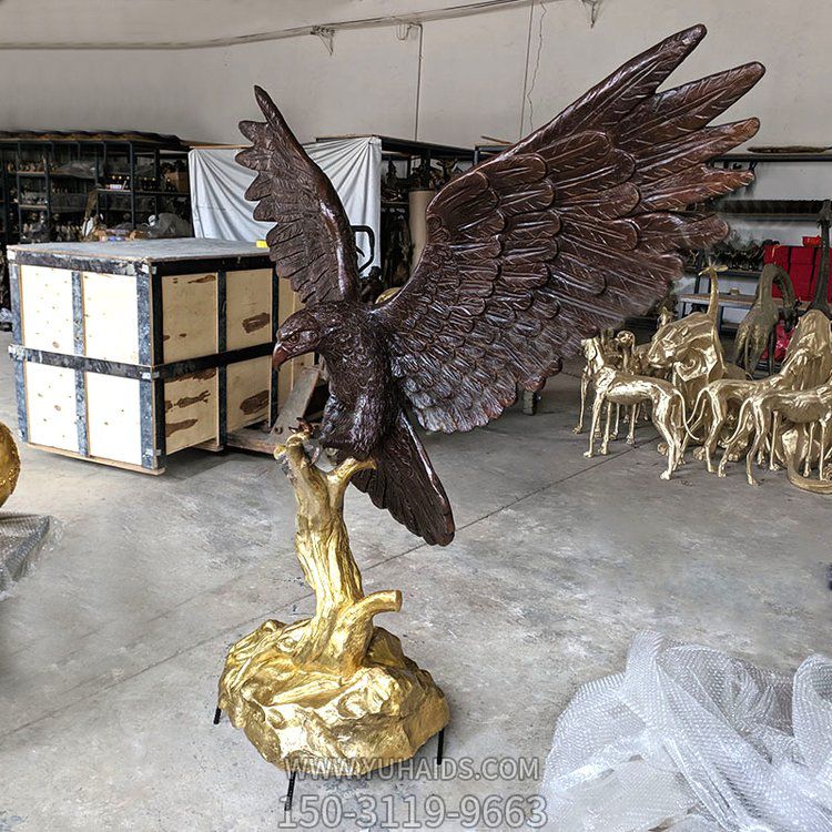 鑄銅老鷹雕塑，大鵬展翅景觀(guān)