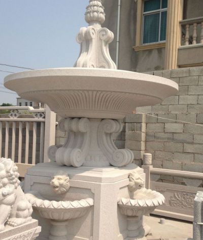 法院戶(hù)外景觀(guān)漢白玉噴泉石雕