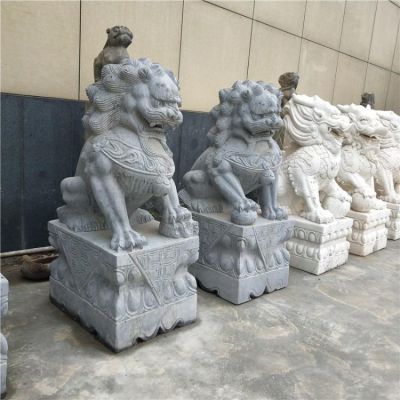 天然青石雕刻企業(yè)家用大門(mén)口鎮宅招財